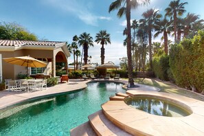 Pool - Luxurious, dog-friendly home w/ a home office, private pool, spa & gas grill (Rancho Mirage)