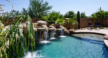 Dog-Friendly Desert Oasis w/ a Gourmet Kitchen, Private Pool, & Putting Green