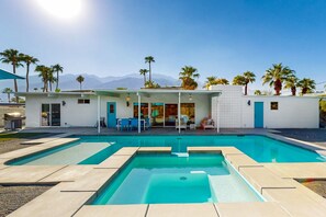 A heated pool - Mid-Century Modern Meiselman Home with Backyard Oasis, Pool & Spa (Palm Springs)
