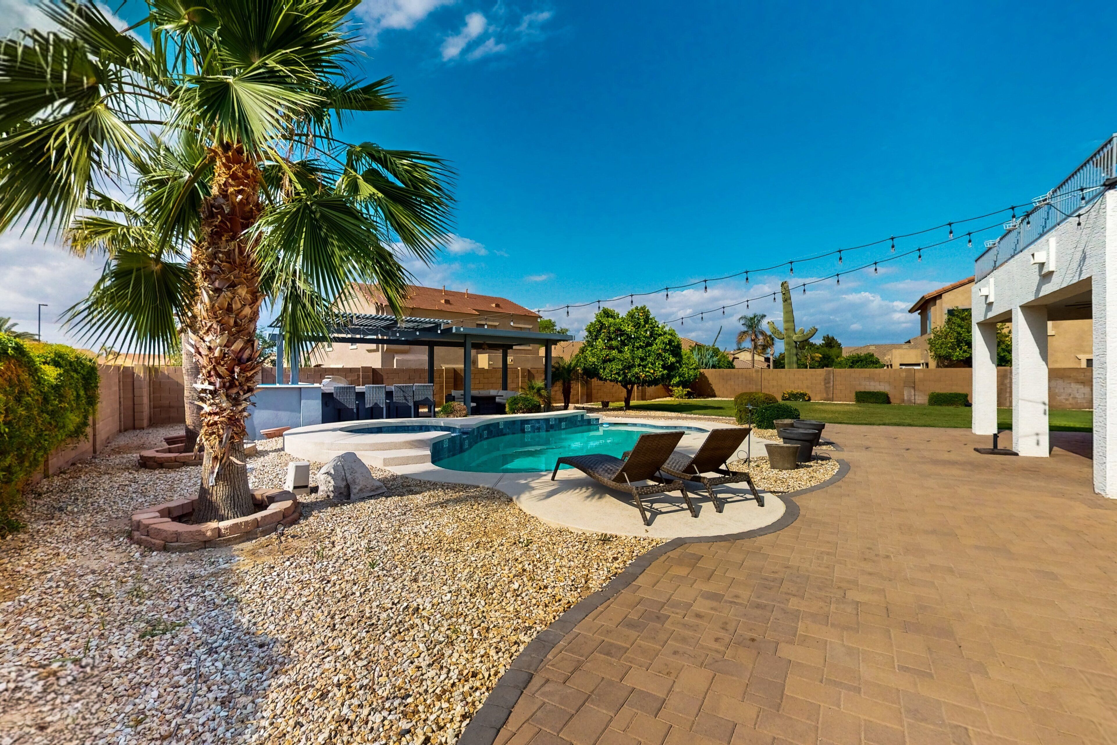 A heated pool