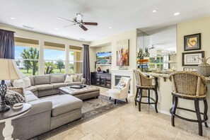 Smart TV, DVD player - Updated, Dog-friendly, fairway-view home with private lagoon pool & spa - 3BR (La Quinta)
