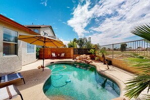 Pool - Single-level home with private pool, golf course views, pool table, & W/D (Avondale)