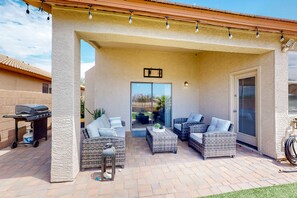 Terrace/patio - Single-level home with private pool, golf course views, pool table, & W/D (Avondale)