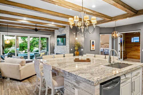 Snowbird-Friendly Home with Private Pool, Grill, AC, Fireplace, & WiFi - Dogs OK