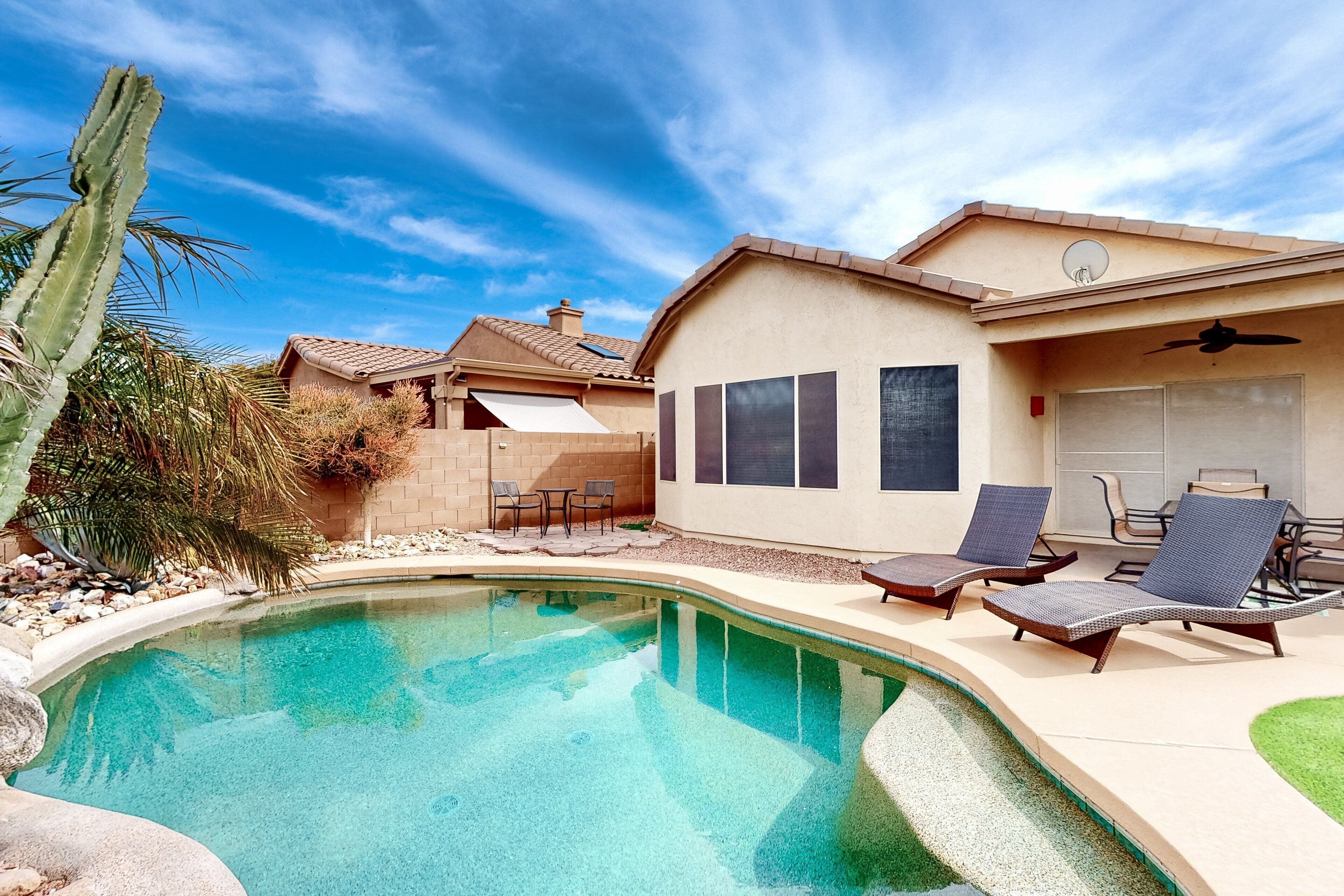 A heated pool