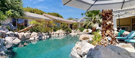 A heated pool