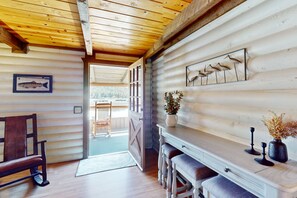 Interior - Modern lakefront cabin with bbq, gas fireplace, amazing views (Munds Park)