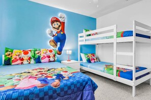 4 habitaciones, tabla de planchar con plancha, cuna de viaje y wifi 