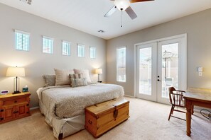 3 bedrooms, desk, iron/ironing board, free WiFi - La Quinta Cove Retreat | Pool, Hot Tub & Views | Walk to Old Town 3BR #064047 (La Quinta)
