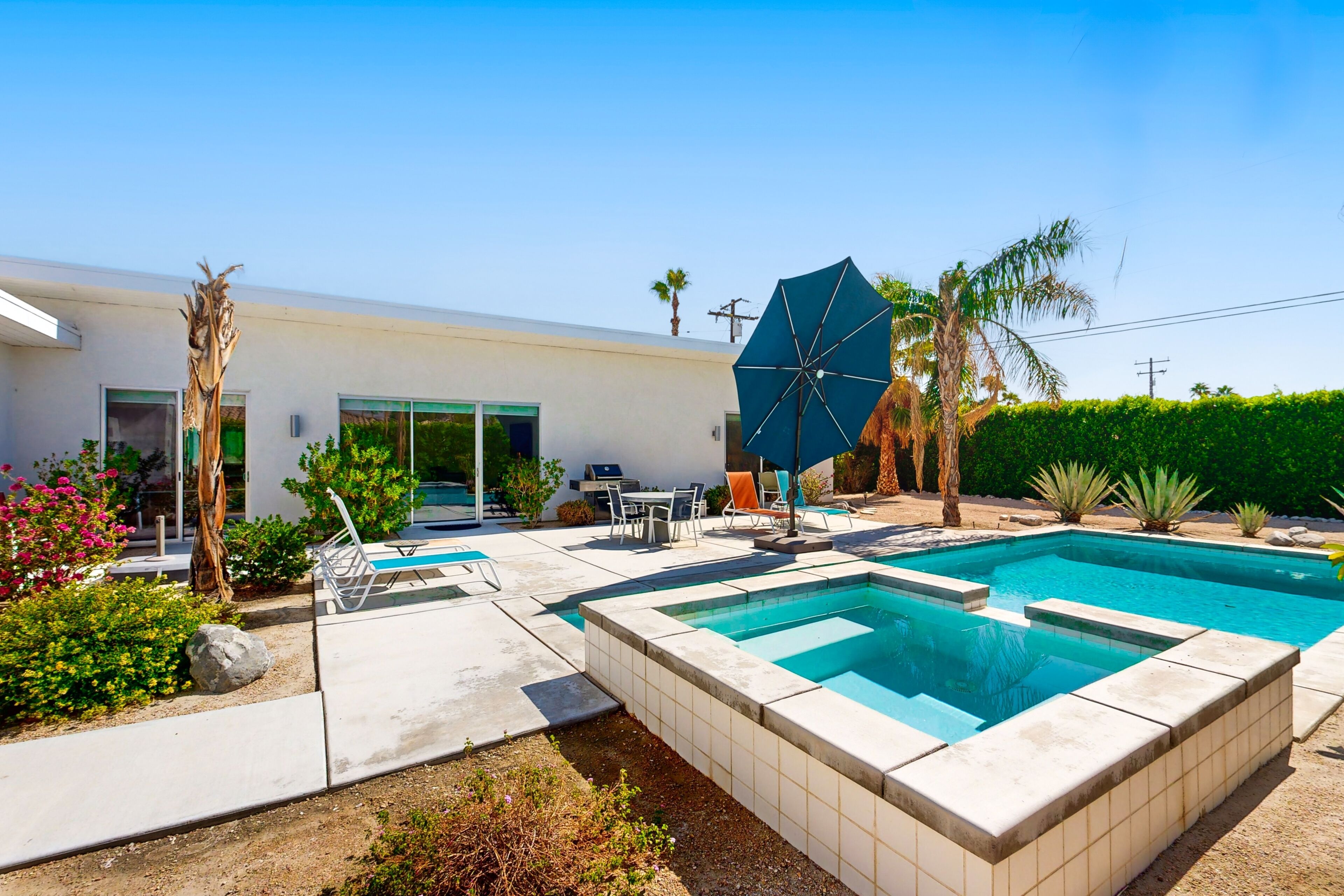 A heated pool