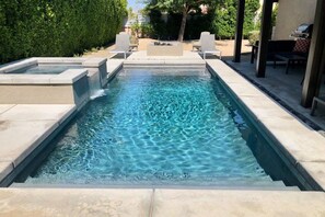 A heated pool - Racquet Club East Home with Modern Flair | Pool, Spa & Outdoor Living (Palm Springs)
