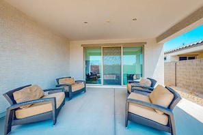 Terrace/patio - Modern 55+ home with community pool, clubhouse, gym, pickleball (Goodyear)