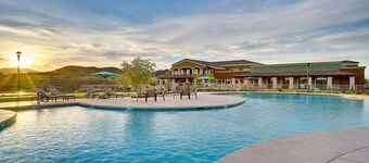 Modern 55+ home with community pool, clubhouse, gym, pickleball