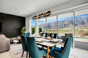 Dining - Modern mountain-view gem with private pool, jacuzzi, & resort amenities (Palm Springs)