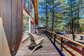Terrace/patio - A-Frame Home w/ large deck, bbq grill, foosball table, & EV charger (Flagstaff)