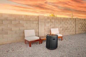 Property grounds - Charming & sunlit villa with private pool, patio, & firepit - near golf & trails (Mesa)