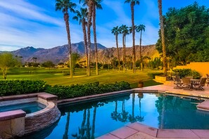 A heated pool - Glamorous home w/ mountain views, private pool, & on-site golf - 3 BR - #067092 (La Quinta)