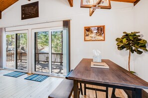 Dining - Adorable cabin in the trees near hiking & town w/ deck & high-speed WiFi (Idyllwild)