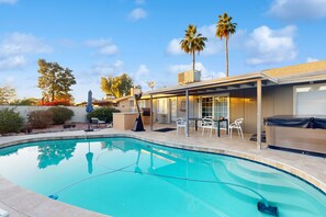 Pool - Charming desert stay with enclosed yard, pool, chef's kitchen, smart TVs, & W/D (Scottsdale)