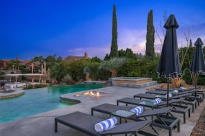 Pool - Luxury lakefront desert home w/ private pool, pool spa, putting greens (Rancho Mirage)