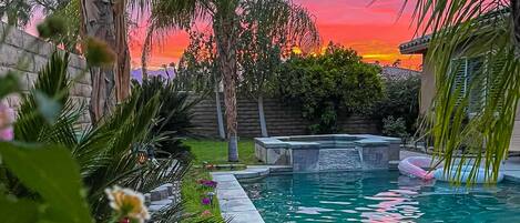 A heated pool
