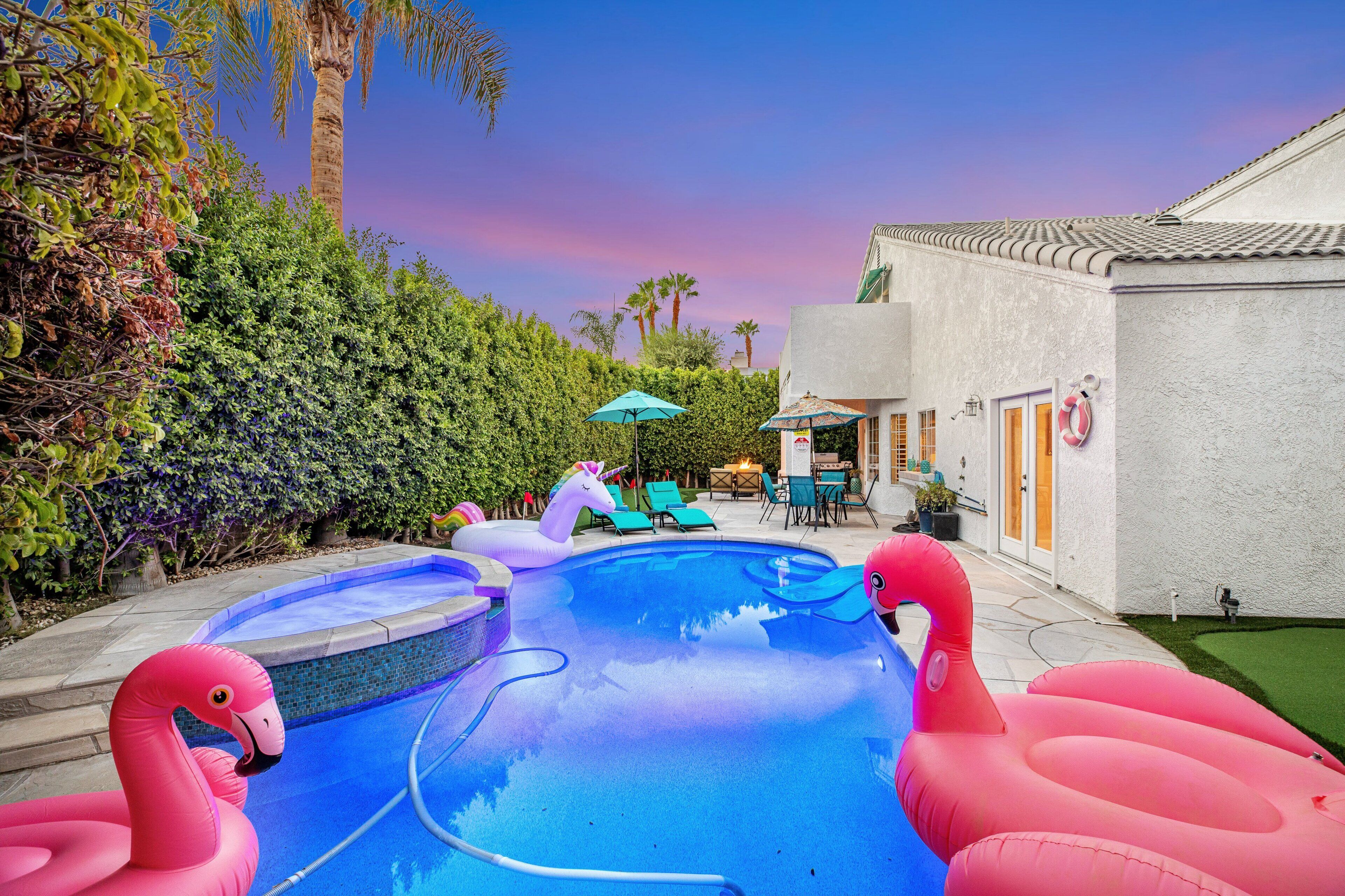 A heated pool