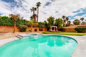 Pool - Dog-friendly desert dream with a private pool, pool spa, & putting green (Palm Springs)