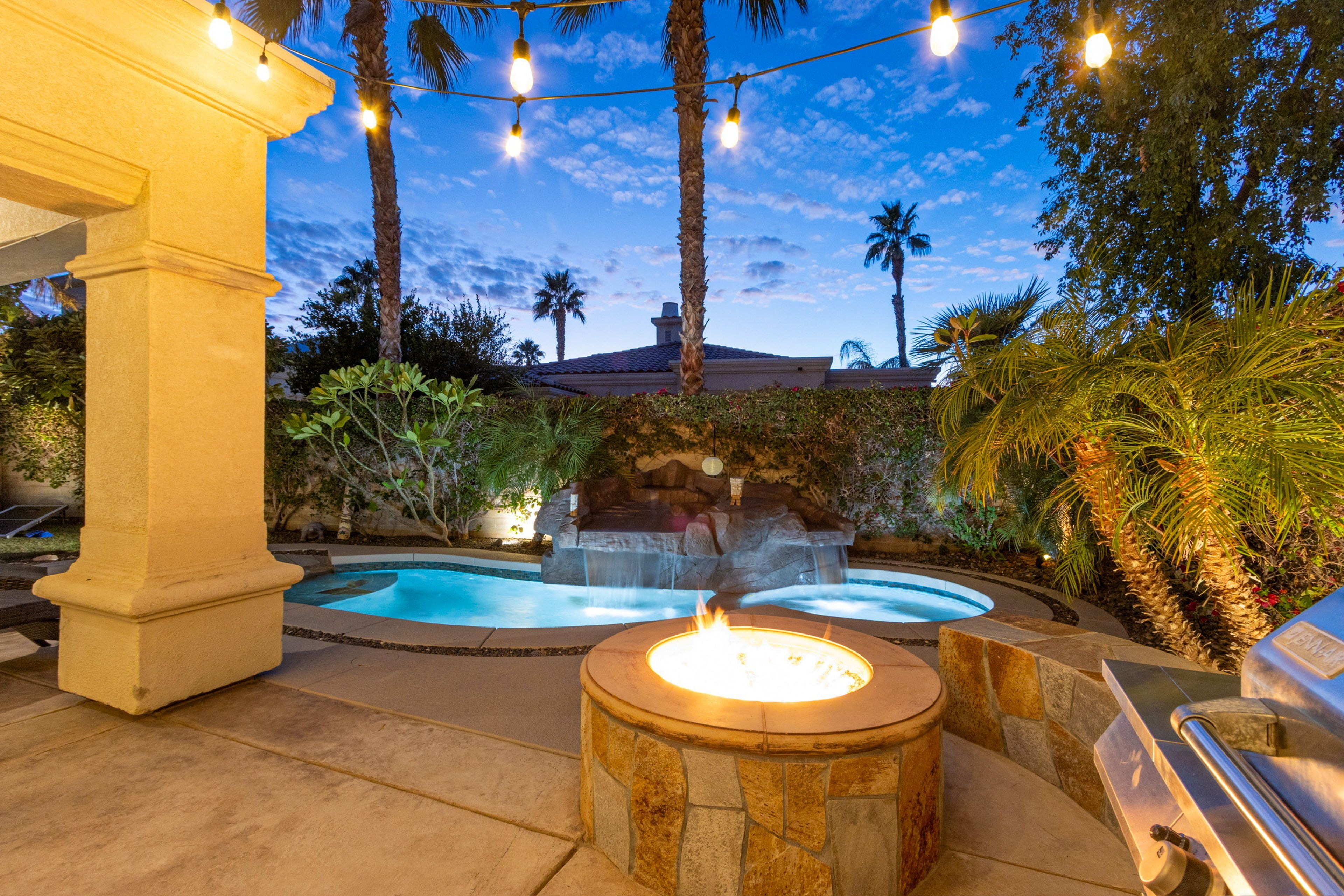 A heated pool