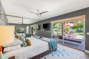 3 bedrooms, iron/ironing board, free WiFi, bed sheets - Colorful home with stunning backyard, pool, spa, WiFi, central AC, and fireplace (Palm Springs)