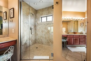 Shower, hair dryer, towels - Dog-friendly, Cave Creek home with covered patio, hot tub & mountain views (Cave Creek)