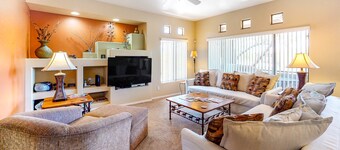 Dog-friendly condo with high-speed WiFi, heated outdoor pool & hot tub