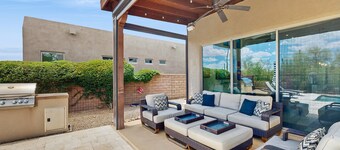 Beautiful contemporary home with gorgeous views, private pool, & gas grill