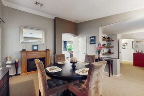 Dining - Inviting home with patio, enclosed yard, fireplace, office, streaming, W/D, AC (Goodyear)