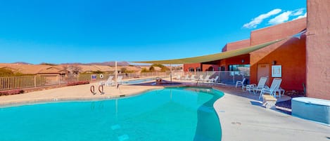 A heated pool