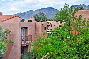 Exterior - Mountain view stay with fireplace, resort-style amenities, central AC, & W/D (Tucson)
