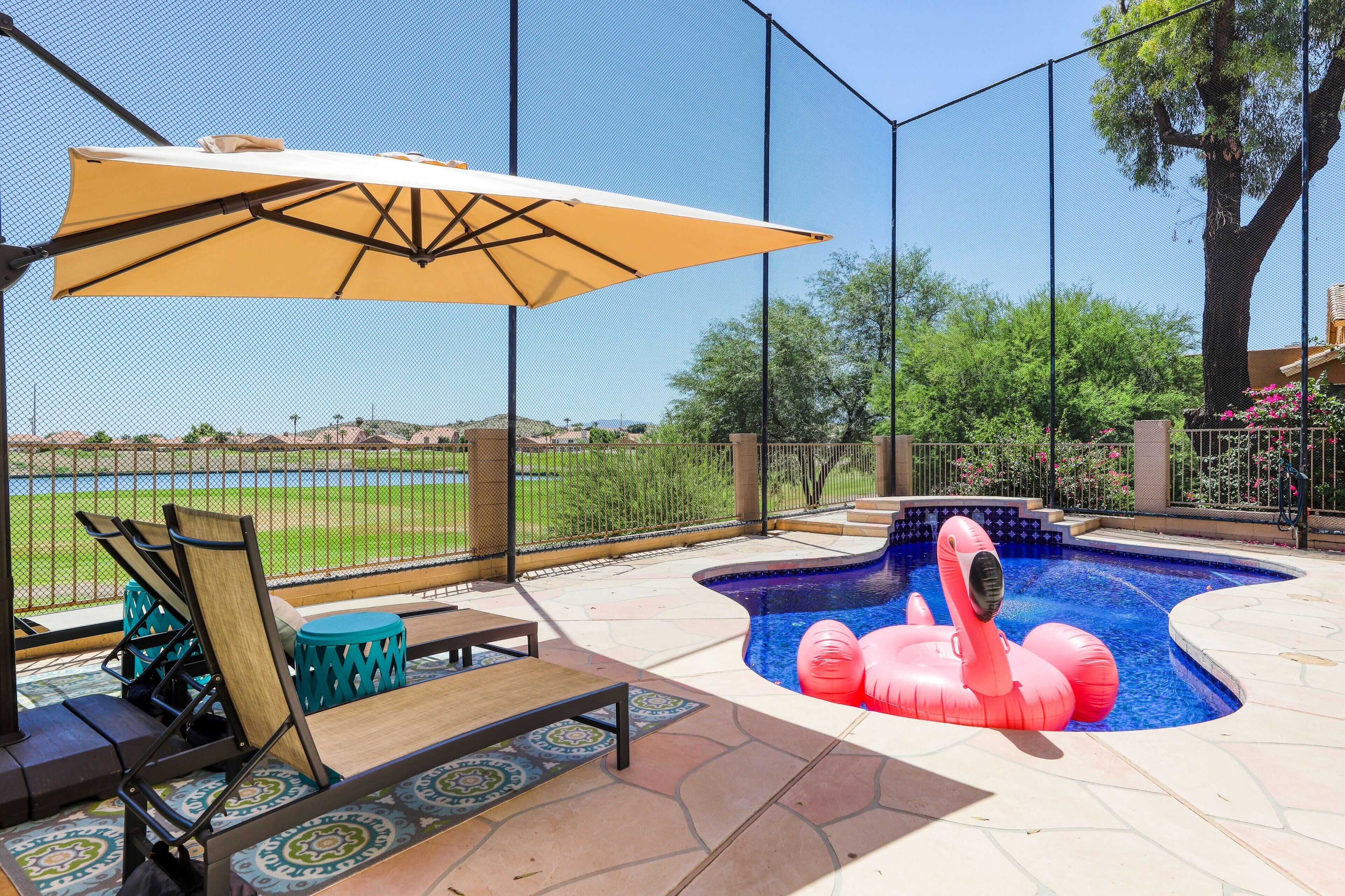 A heated pool
