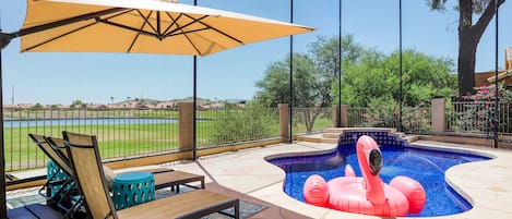 A heated pool