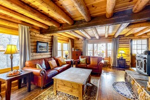 Smart TV, fireplace, DVD player, books - Secluded mtn-view cabin with deck,hot tub, grill, wood stove - dog-friendly (Idyllwild)