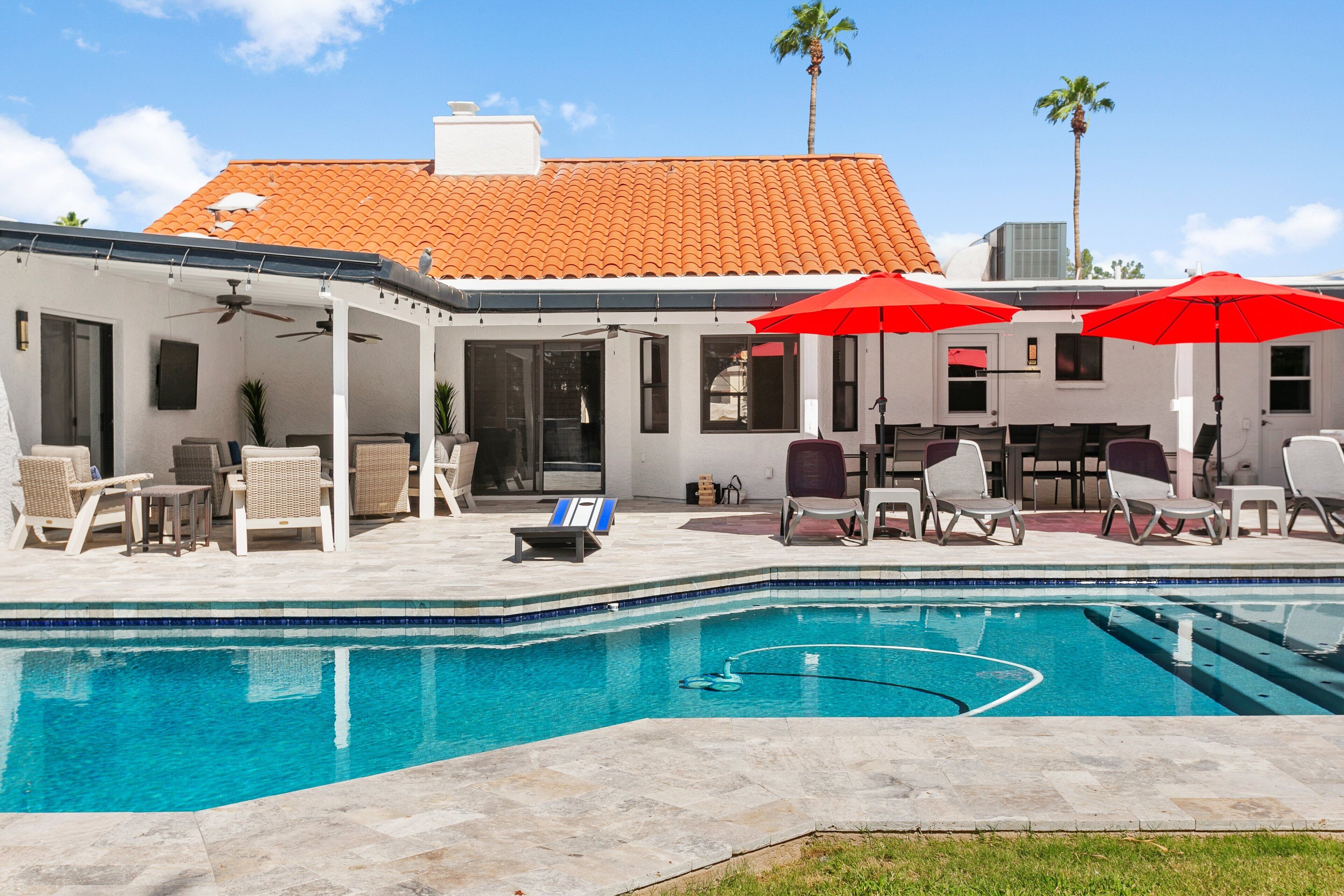 A heated pool