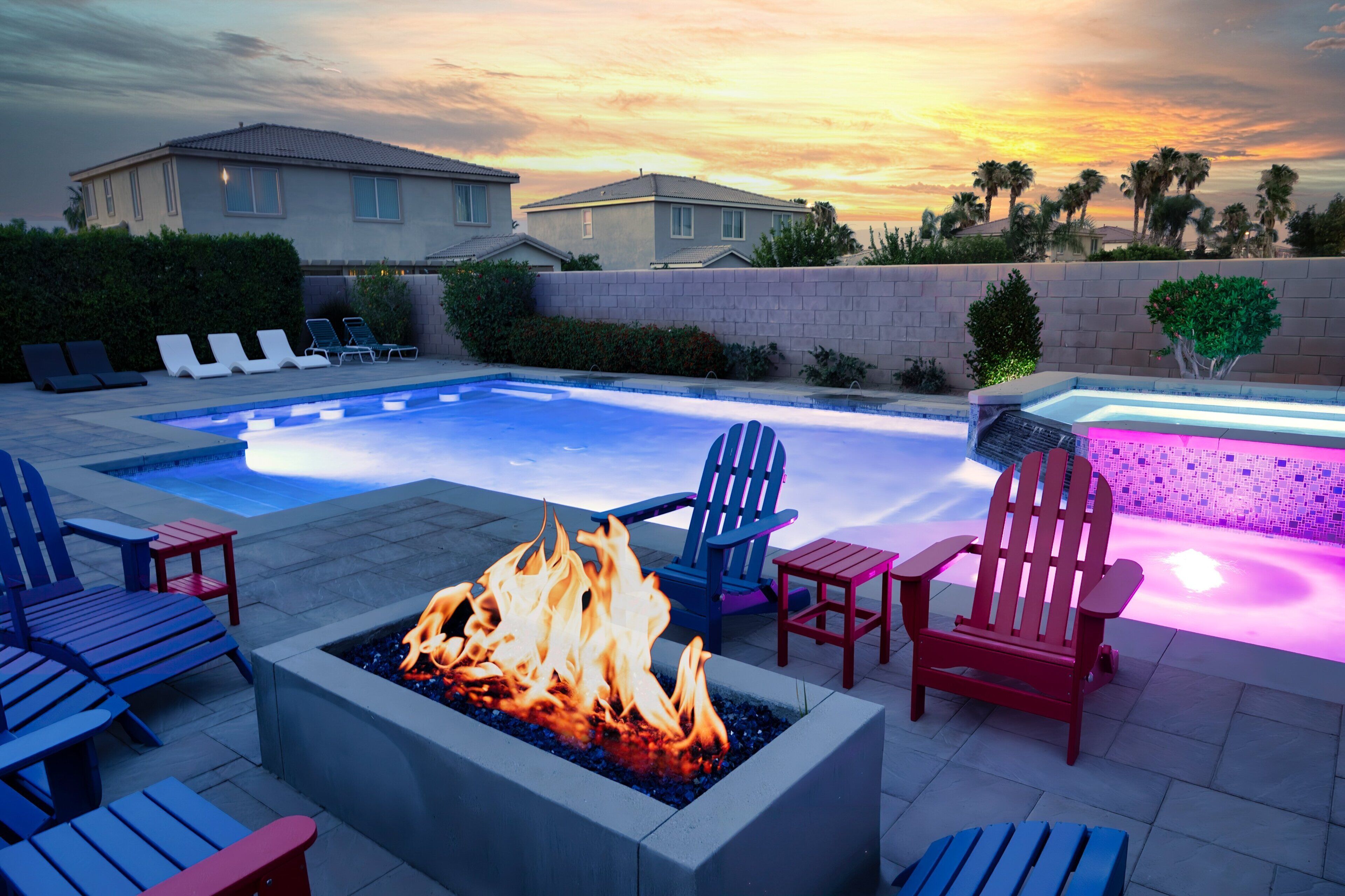 A heated pool