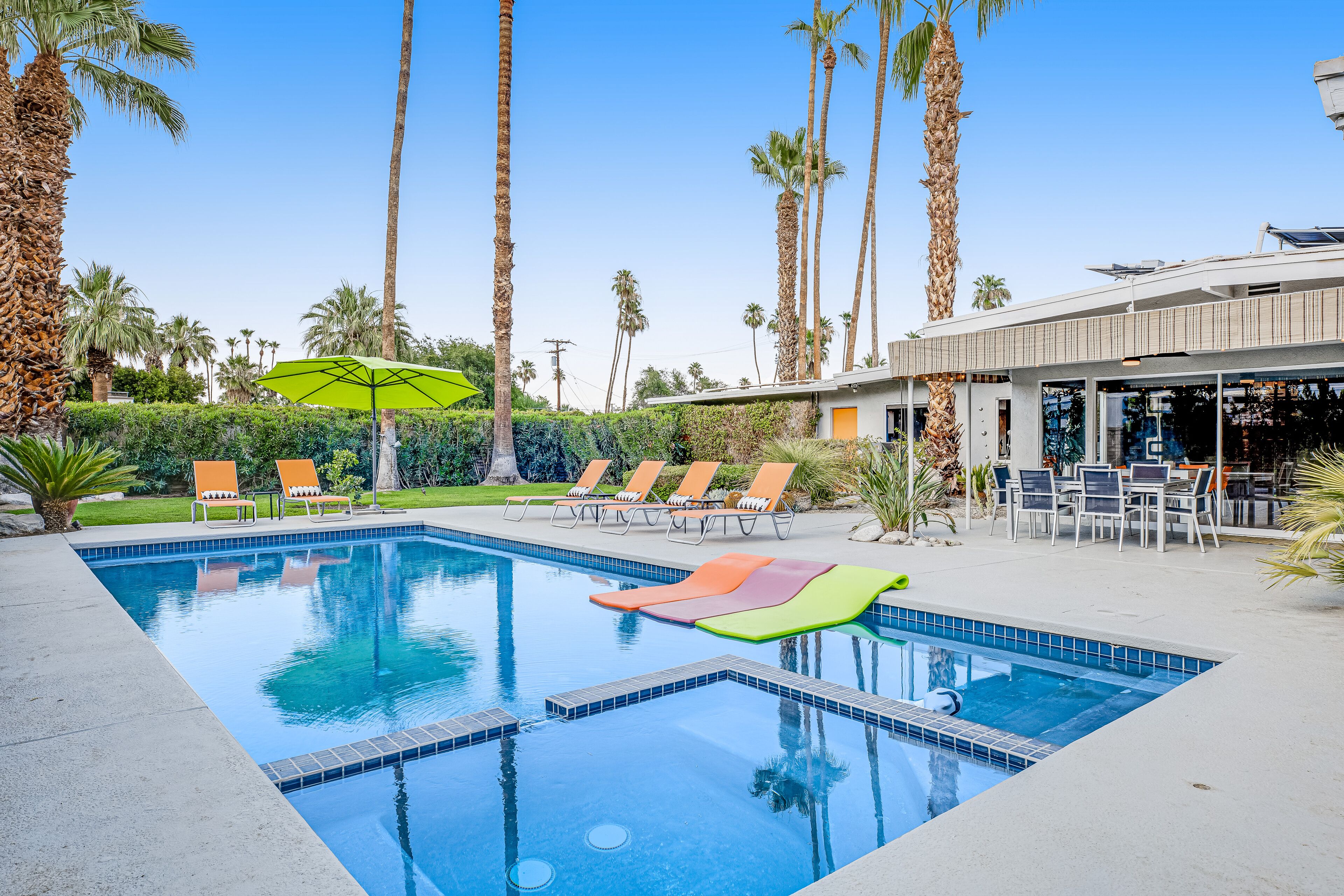 A heated pool