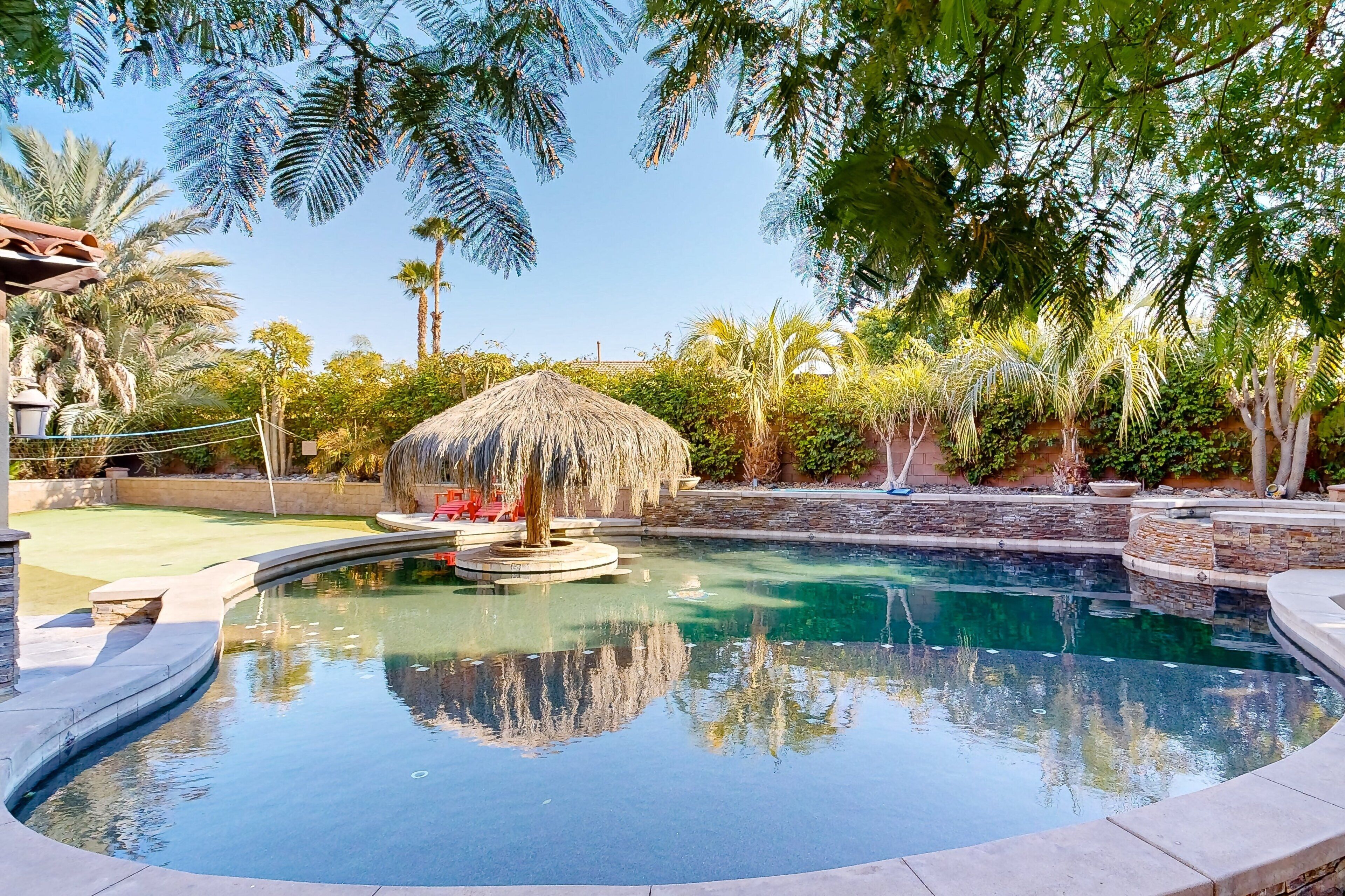 A heated pool