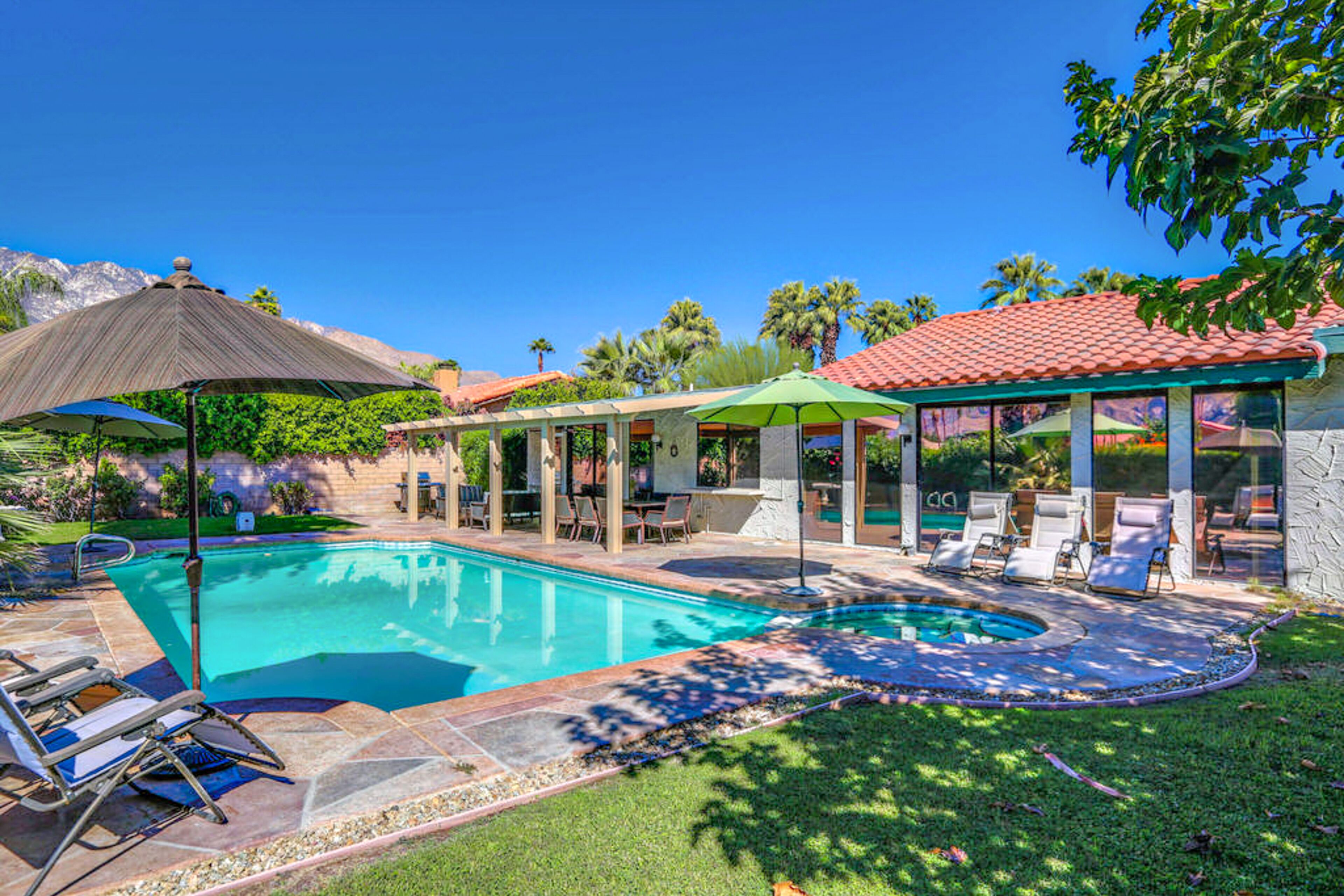 A heated pool