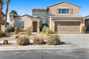 Exterior - Inviting and unique dog-friendly home with pool, pool spa, firepit, & W/D (Indio)