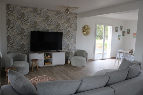 Gîte 10 pers Piscine couverte chauffée Vue campagne Proche Honfleur Deauville