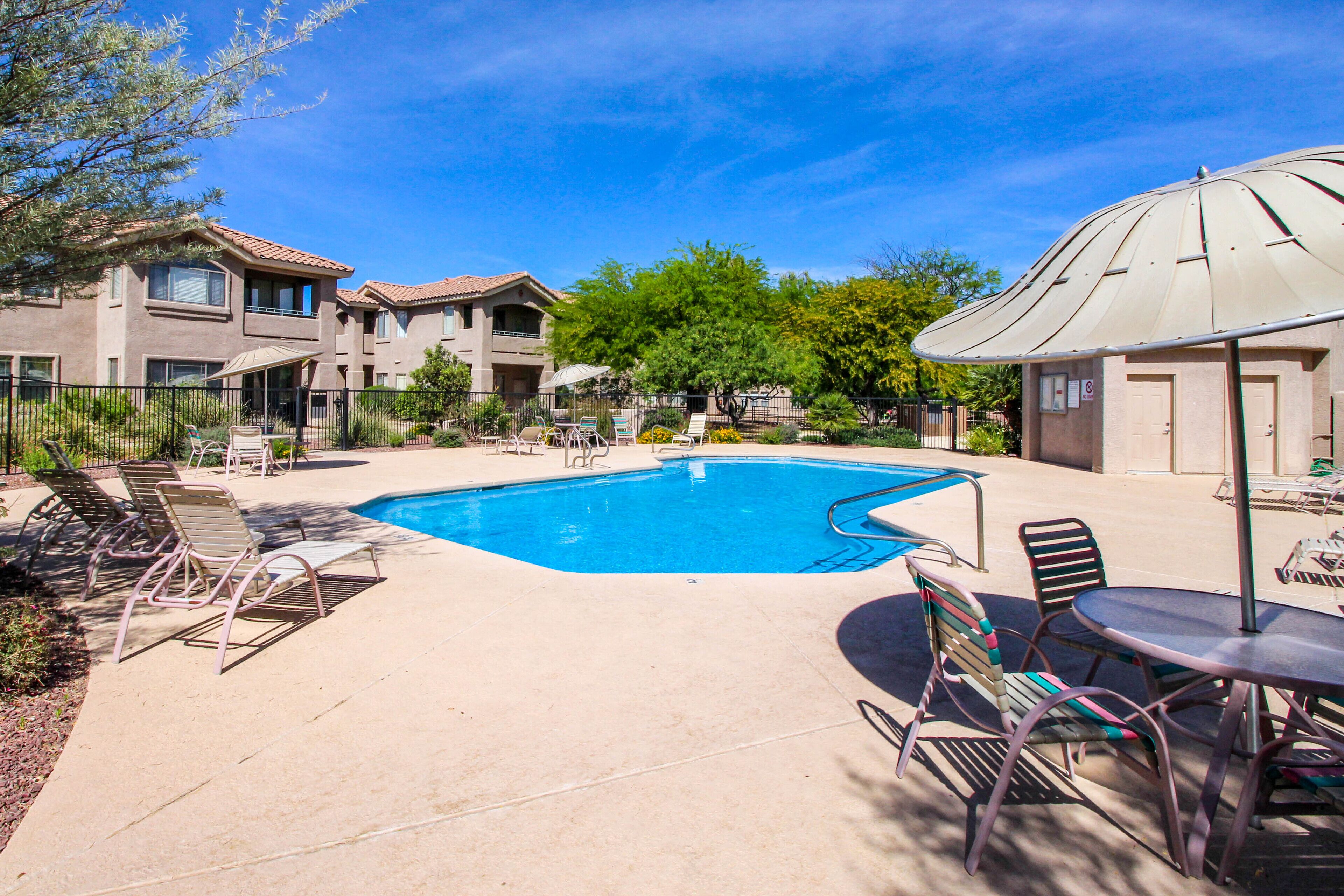 A heated pool
