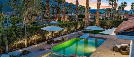 A heated pool