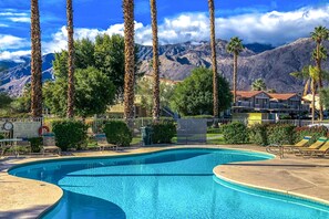 A heated pool - Modern palm-surrounded condo with mtn views, heated pool, & AC - dog-friendly (Palm Springs)