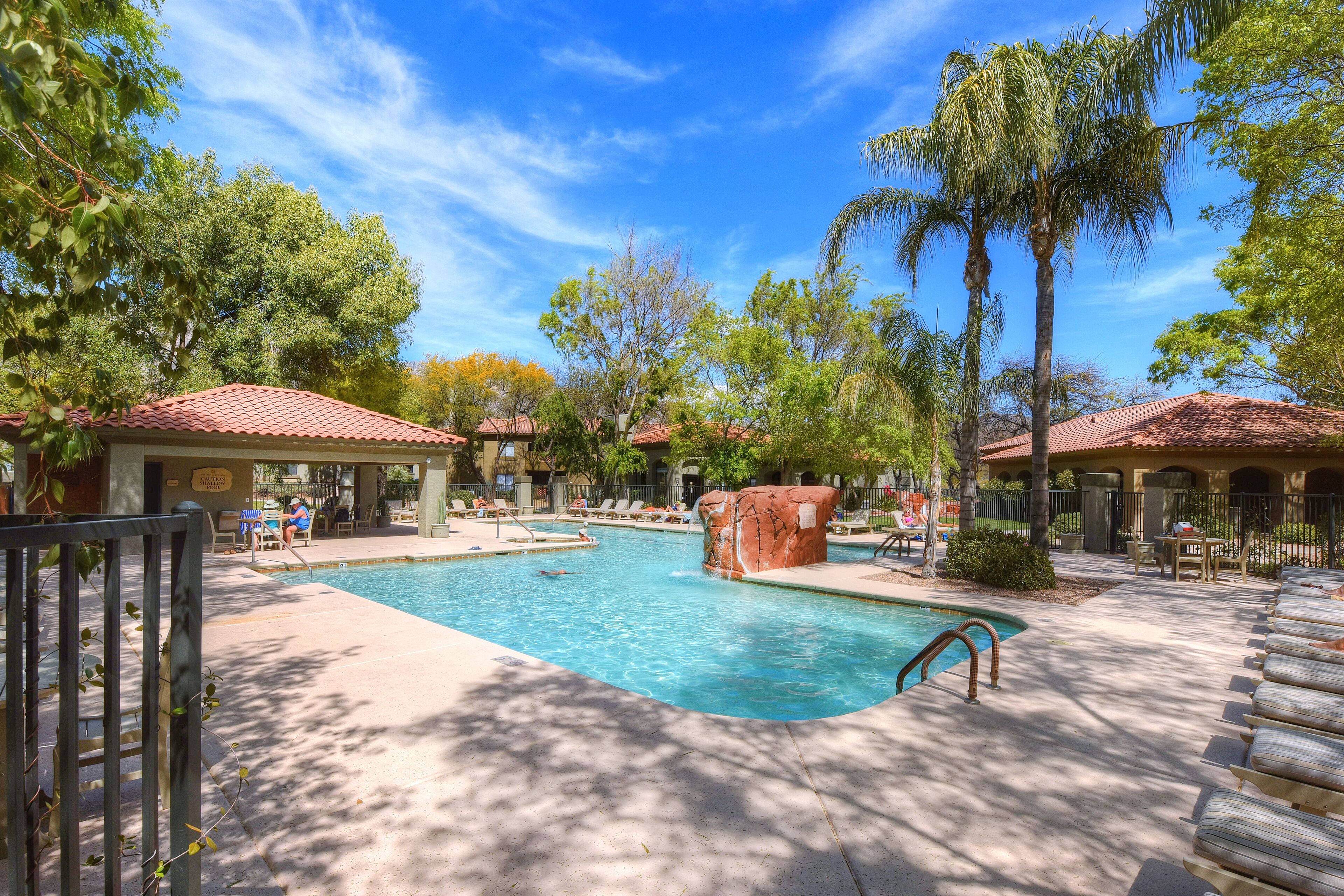 A heated pool