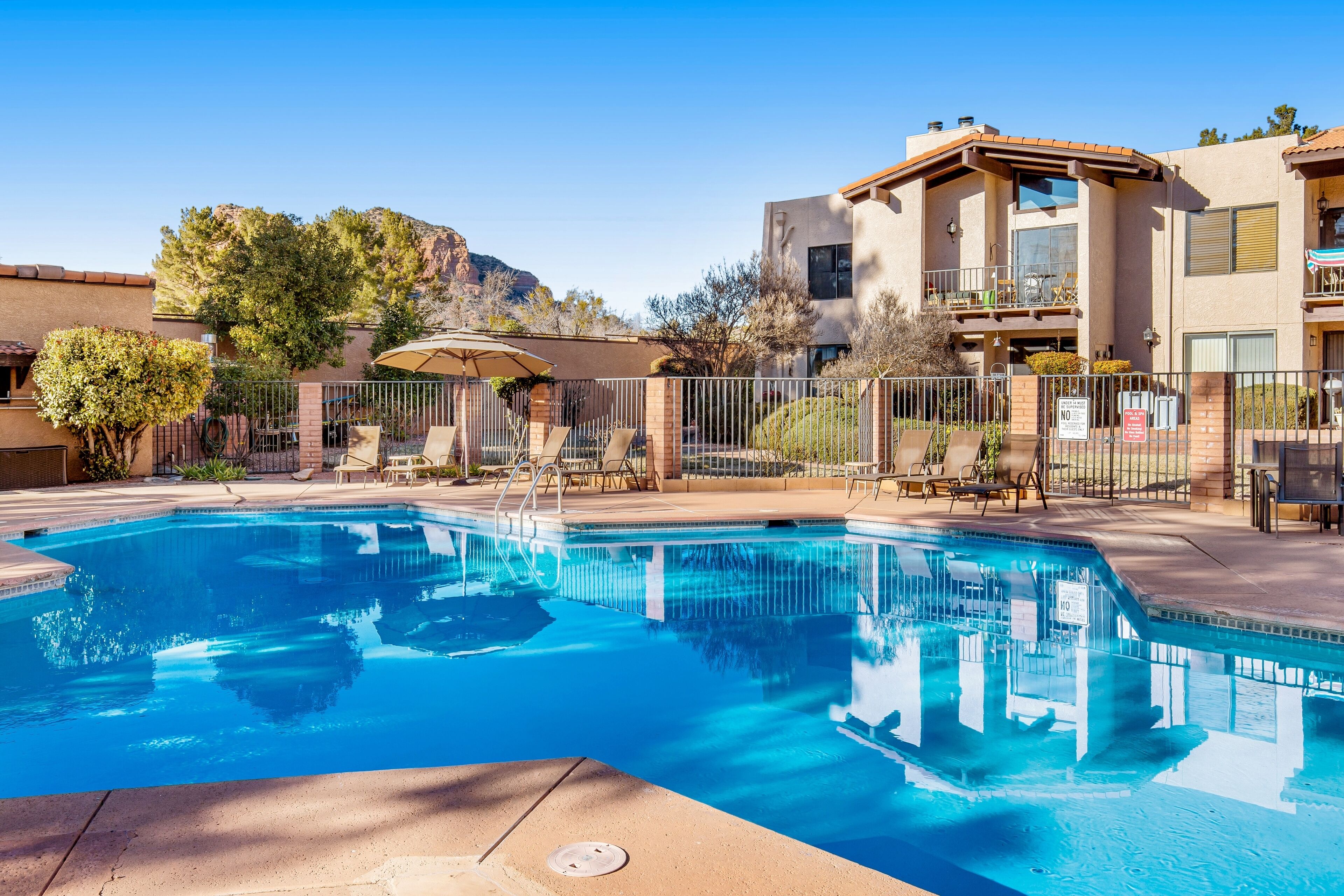 A heated pool